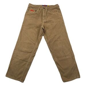 Empyre Corduroy Pants Skate Y2K Style Beige Men's 30 27" Inseam (Stain)